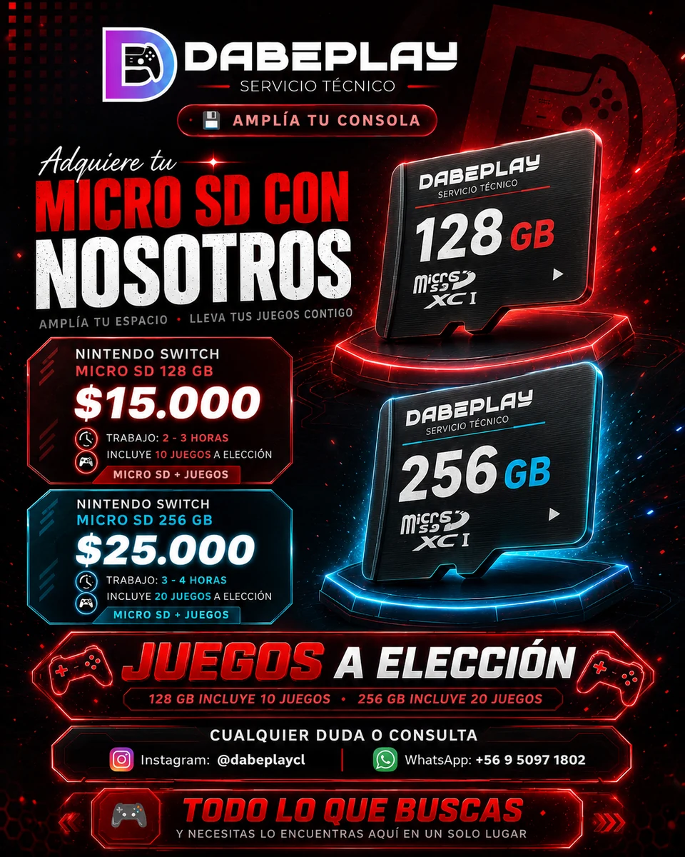 Promoción micro SD para Nintendo Switch