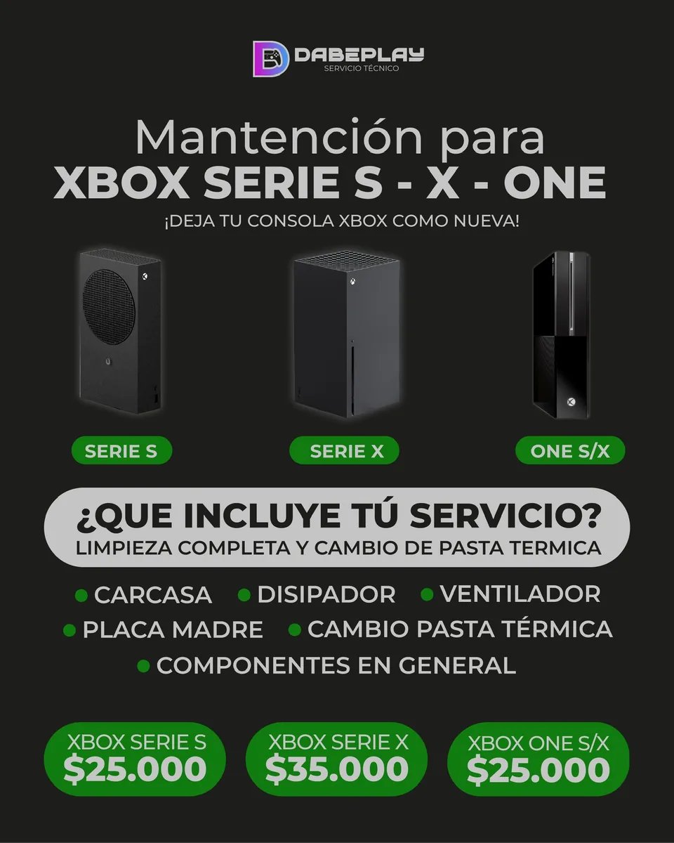 Afiche: Mantención Xbox